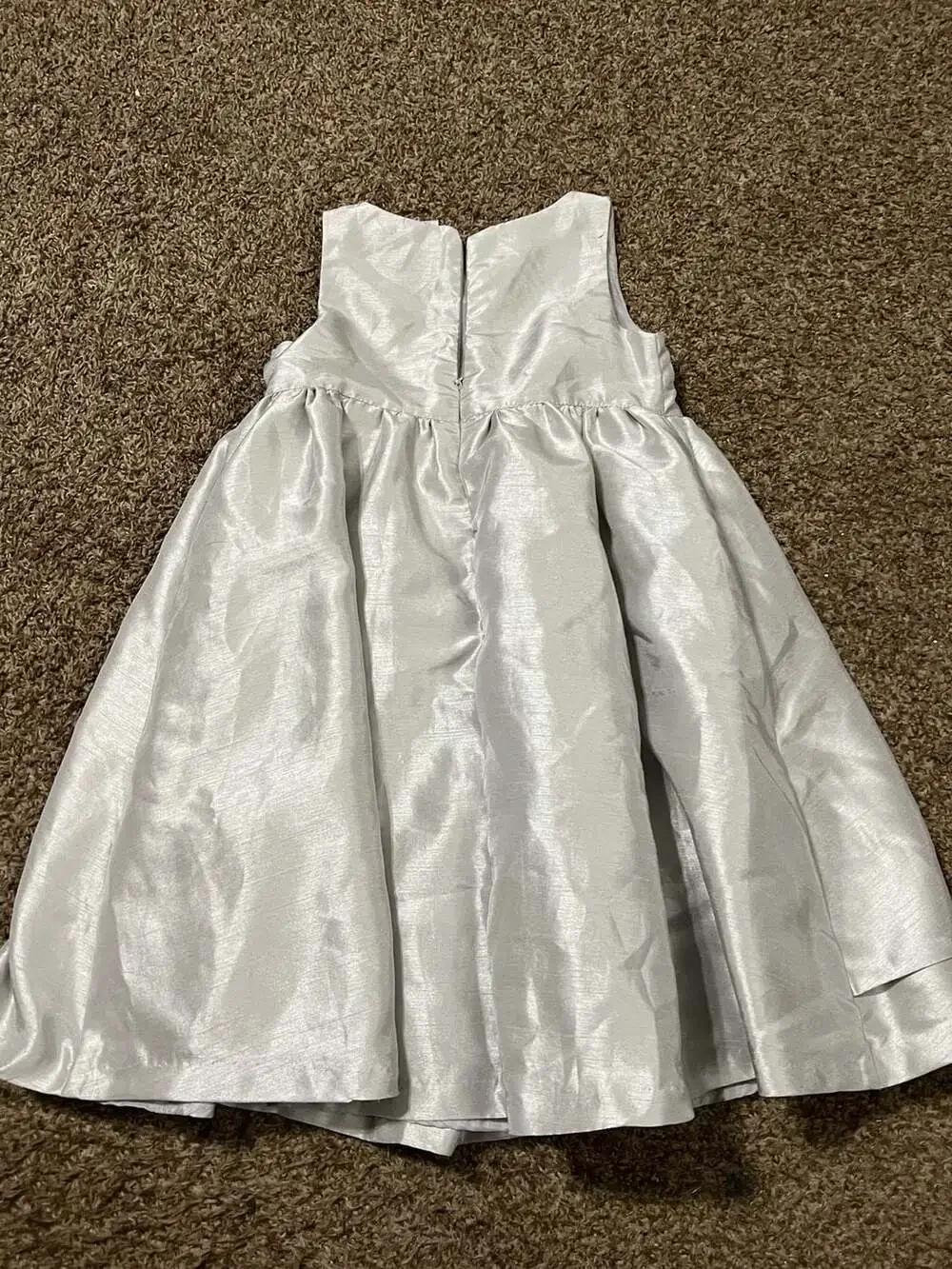 Gymboree Silver Bow Holiday Party Dress Size 6